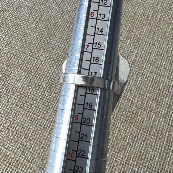 New Blue Sodalite Gemstone Crystal Sterling Silver Overlay Ring Size 8 - Picture 6 of 9